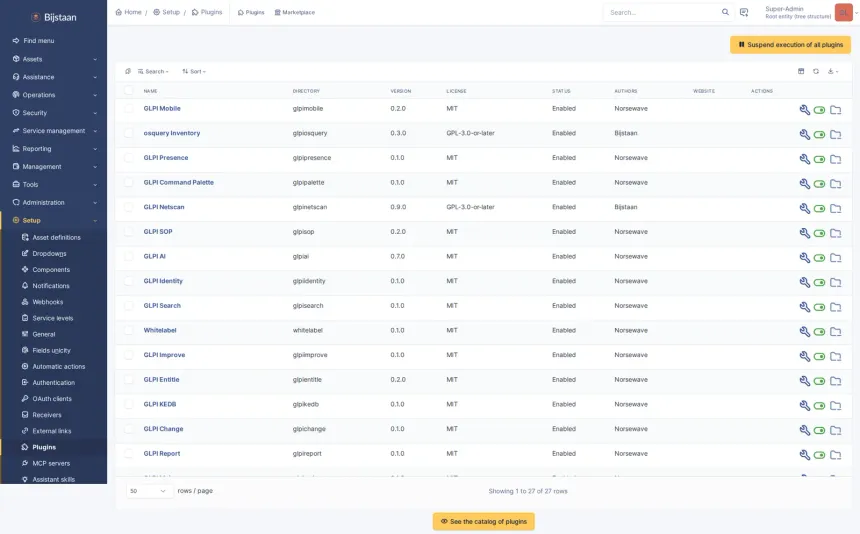 An ERPNext app turning work recorded in GLPI into draft Sales Invoices, across seven MSP contract models.