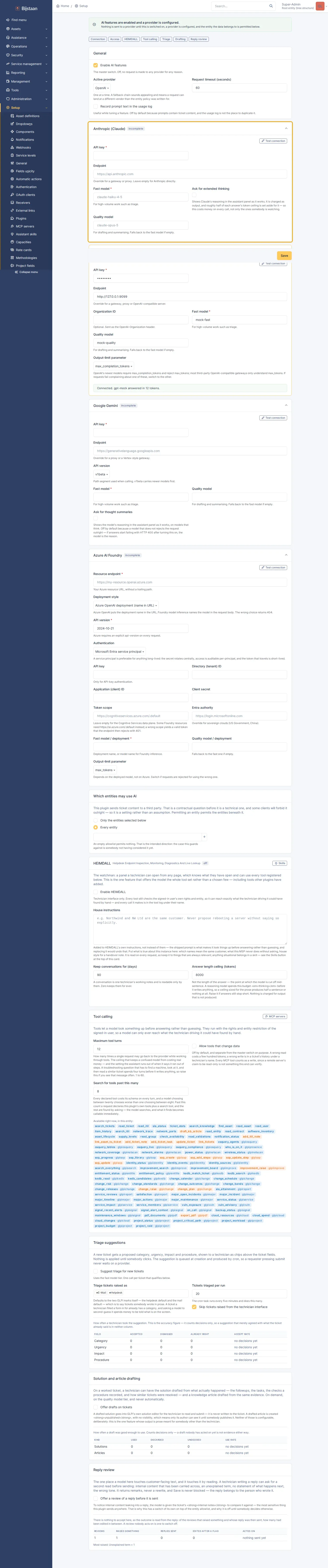 General settings