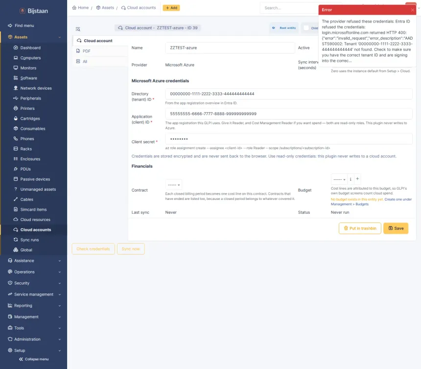 Cloud resources as first-class inventory, from any provider, without a second asset system.