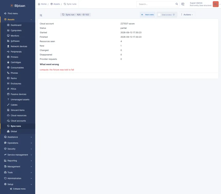 Cloud resources as first-class inventory, from any provider, without a second asset system.