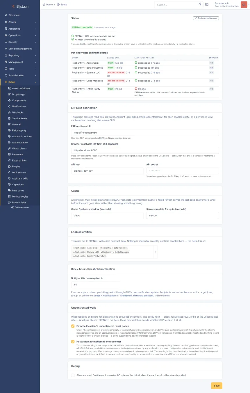 The same table after a failed refresh: cached payload still served, error verbatim