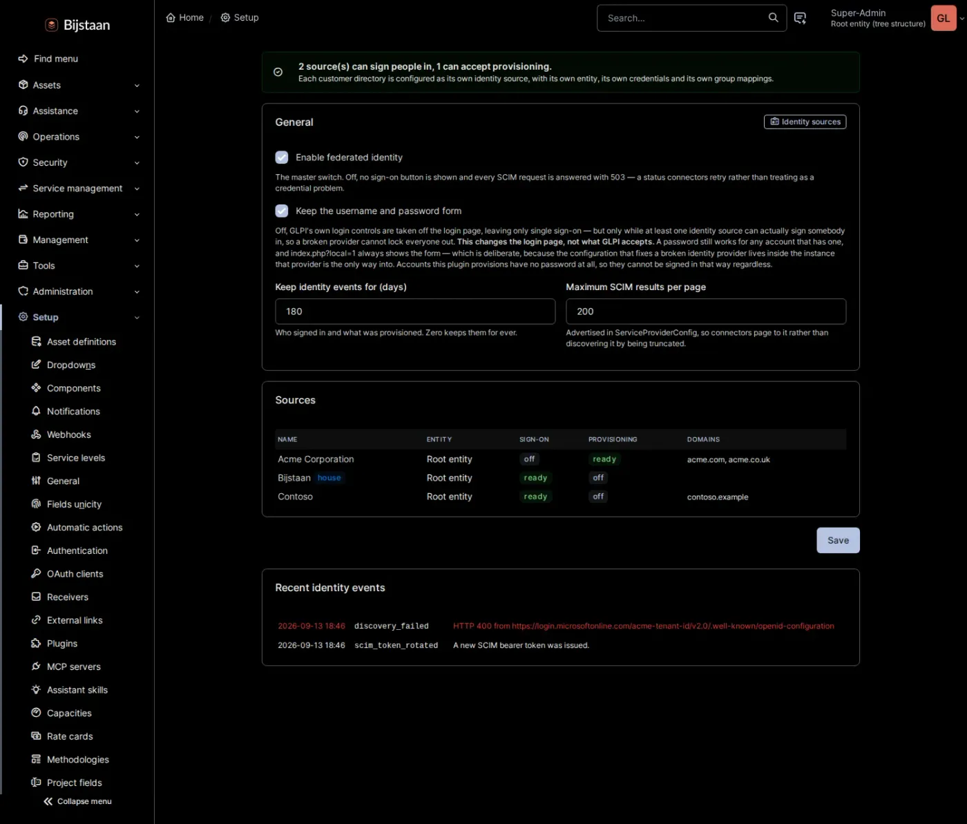 Instance-wide settings