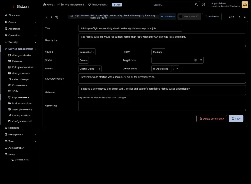 Add form prefilled from an inbox candidate