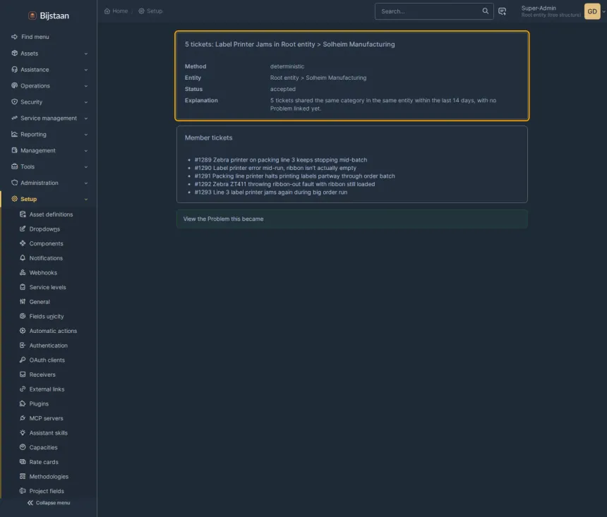 Candidate detail: member tickets, explanation, accept/dismiss