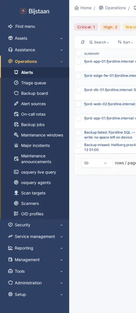 Reorganised sidebar