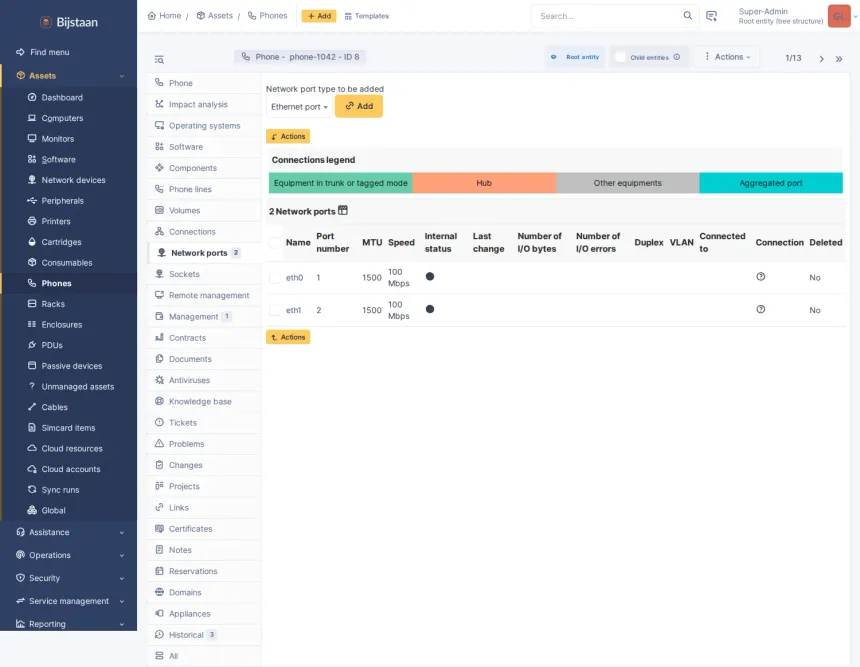 A lightweight SNMP scanner for everything that cannot run an agent — switches, routers, firewalls, printers, PDUs, UPSes.