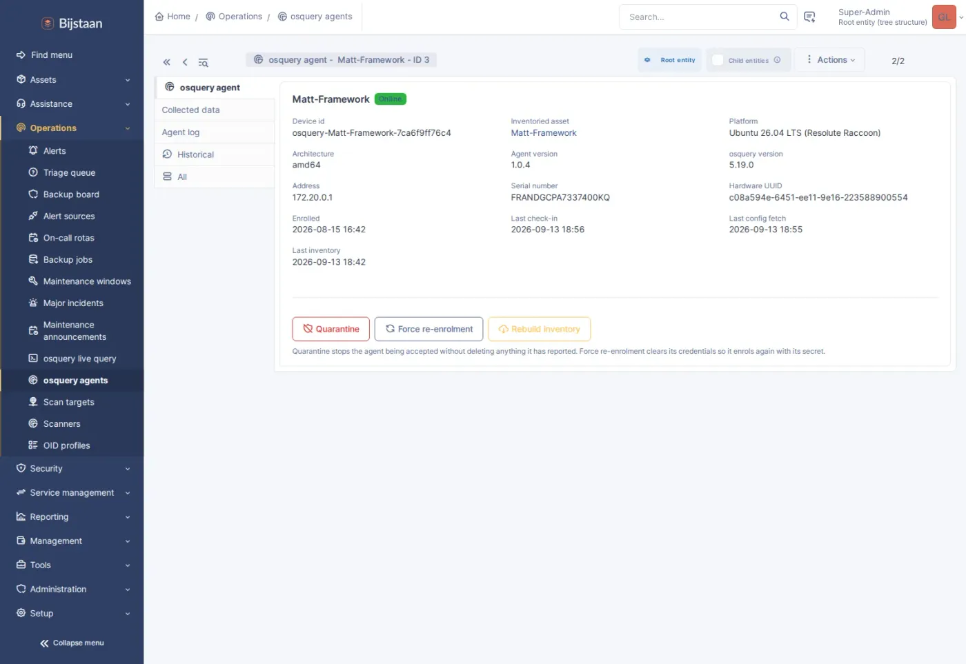 A replacement for GLPI 11’s native Inventory and Agent, built on osquery, with live queries across the fleet.