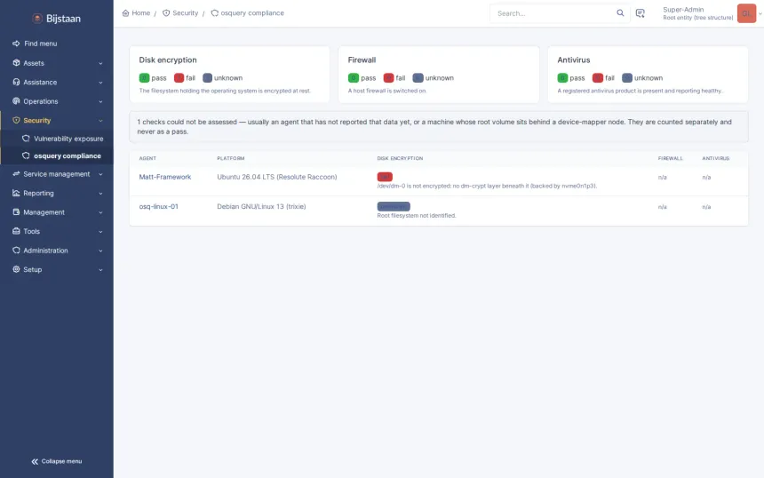 A replacement for GLPI 11’s native Inventory and Agent, built on osquery, with live queries across the fleet.