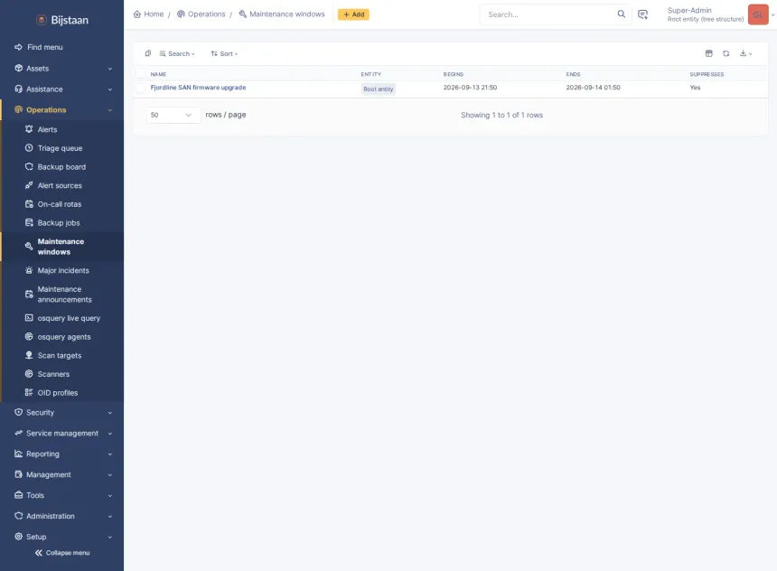 An event and alert pipeline with on-call paging. Monitoring stays where it is.